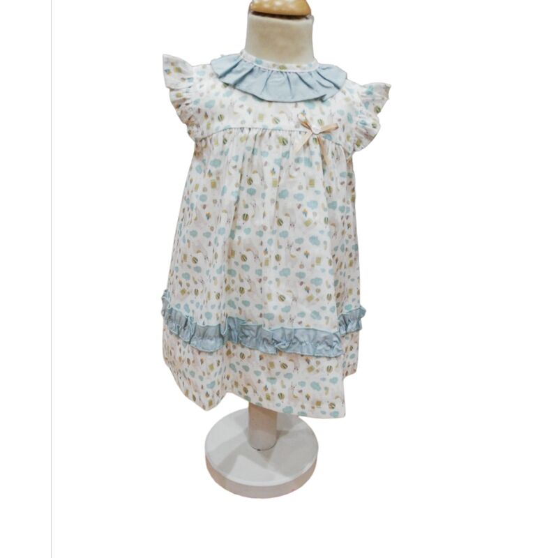 23505 VESTIDO VOLANTE VERDE  babyferr. ROPA PARA BEBES ,PREMAMA Y COLEGIAL - DE 0 5 AÑOS INFANTIL VERANO NIÑA Vestidos . TALLAS