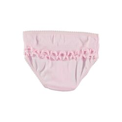 2143 BRAGUITA NIÑA VOLANTE PUNTO BABIDU. ROPA PARA BEBES ,PREMAMA Y COLEGIAL - DE 0 5 AÑOS INTERIOR Bragas . Color Rosa. TALLAS