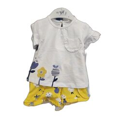 1097 -1255 Set camiseta m/c y bermuda amarilla Mayoral. ROPA PARA BEBES ,PREMAMA Y COLEGIAL - DE 0 5 AÑOS INFANTIL VERANO NIÑA