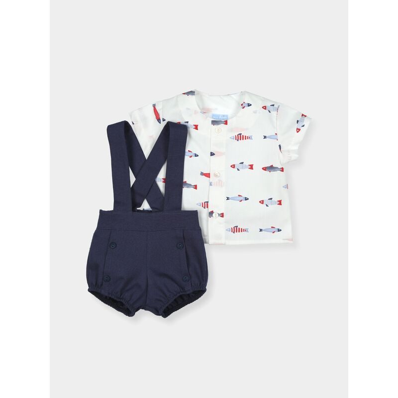 8902  CAMISA ESTAMPADA Y BOMBACHITO TIRANTES POSIDONIA MAC ILUSION. ROPA PARA BEBES ,PREMAMA Y COLEGIAL - DE 0 5 AÑOS INFANTIL