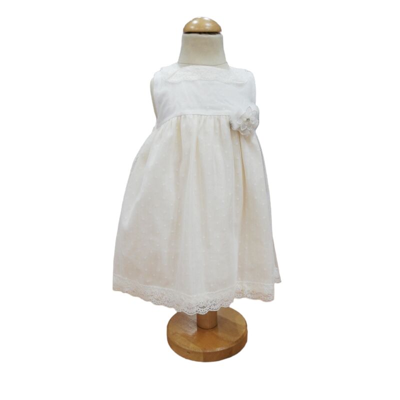 31425 VESTIDO CRUDO   LOR MIRAL. ROPA PARA BEBES ,PREMAMA Y COLEGIAL - DE 0 5 AÑOS . TALLAS 2 años. 