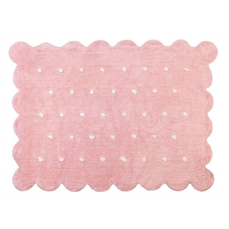 Alfombra  cockie 120x160 lavable ara textil. MOBILIARIO Y DECORACION PARA BEBE - ALFOMBRAS INFANTILES . Color Rosa. 
