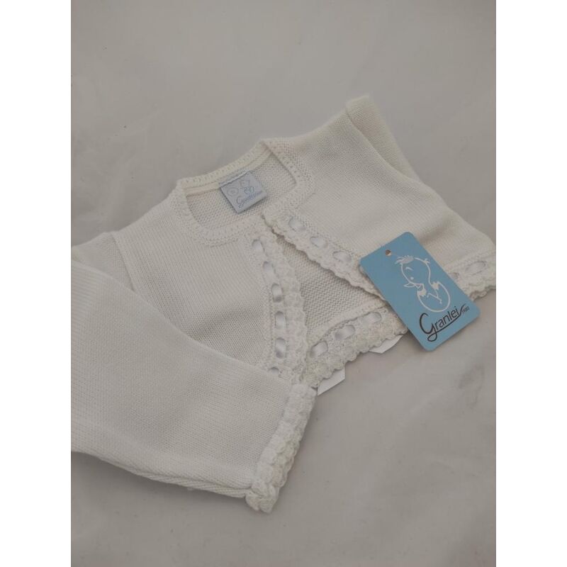 CHAQUETA 390 BOLERO CON LAZO GRANLEI. ROPA PARA BEBES ,PREMAMA Y COLEGIAL - DE 0 5 AÑOS INFANTIL VERANO NIÑA Chaquetas . Color
