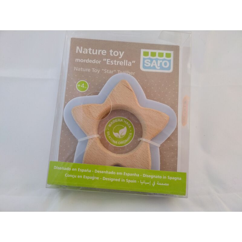 MORDEDOR NATURE TOY ESTRELLA 1704 SARO. JUGUETES PARA BEBE - PRIMEROS . Color Azul. 