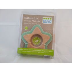 MORDEDOR NATURE TOY ESTRELLA 1704 SARO. JUGUETES PARA BEBE - PRIMEROS . Color Verde. 