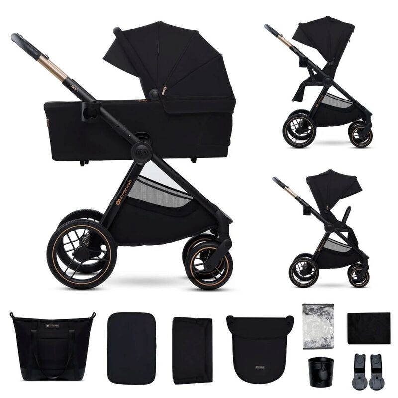 Carrito bebé multifuncional NEA 2 KinderKraft. COCHECITOS-CARRICOCHES PARA BEBE DE DOS PIEZAS . Color Negro. 
