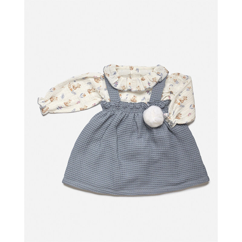 J8169 Pichi con camisa Zorritos Juliana. ROPA PARA BEBES ,PREMAMA Y COLEGIAL - DE 0 5 AÑOS INVIERNO NIÑA Vestidos . TALLAS 18