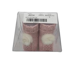 J8234 BOTA LIN POM POM JULIANA. ROPA PARA BEBES ,PREMAMA Y COLEGIAL - DE 0 5 AÑOS INVIERNO . Color MAQUILLAJE. 