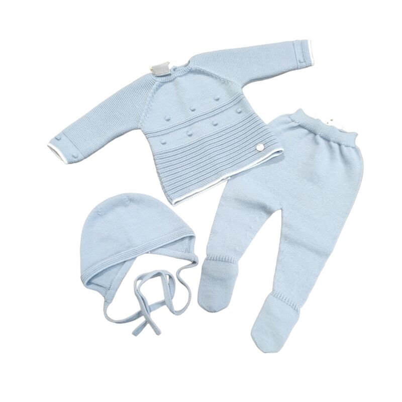 113-100801 CONJUNTO TRES PIEZAS PAZ RODRIGUEZ. ROPA PARA BEBES ,PREMAMA Y COLEGIAL - DE 0 5 AÑOS INVIERNO Conjuntos Punto .