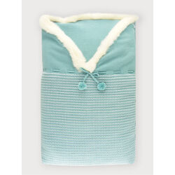 023AM 857 SACO BORDE PELO SARDON. COCHECITOS-CARRICOCHES PARA BEBE SACOS Y TEXTILES DE CAPAZO . Color VERDE PALIDO. 