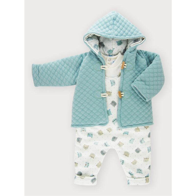 023BB-812 CONJUNTO 3P PETO GATITOS SARDON. ROPA PARA BEBES ,PREMAMA Y COLEGIAL - DE 0 5 AÑOS INVIERNO Abrigo NIÑO Conjuntos .