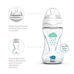 Biberón Anticólicos De Vidrio 240ml - Materno Feel Glass Nuvita. PUERICULTURA Y COMPLEMENTOS PARA BEBES - COMIDA . Color 0. 