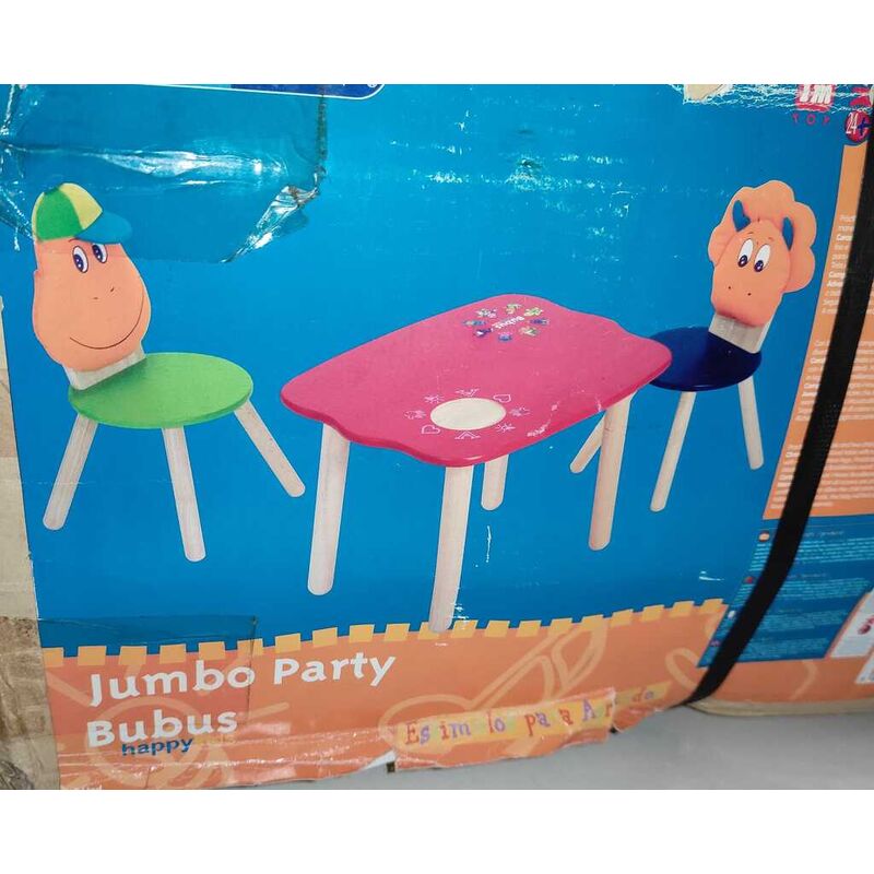 Mesa con dos sillas  Jumbo party bubus Bebedue. PUERICULTURA Y COMPLEMENTOS PARA BEBES - CASA MOBILIARIO DECORACION . Color 0. 