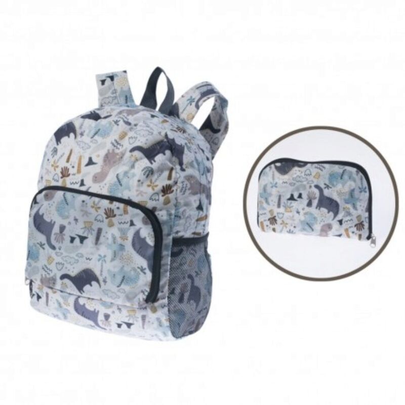 10801 MOCHILA INFALTIL  PLEGABLE MULTICOLOR GAMBERRITOS. PUERICULTURA Y COMPLEMENTOS PARA BEBES . Color GRIS . 