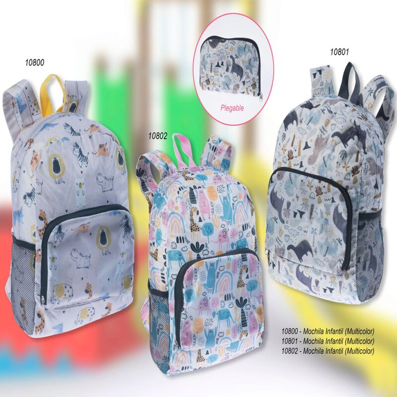 10802 MOCHILA INFANTIL PLEGABLE GAMBERRITOS. PUERICULTURA Y COMPLEMENTOS PARA BEBES . Color Rosa. 