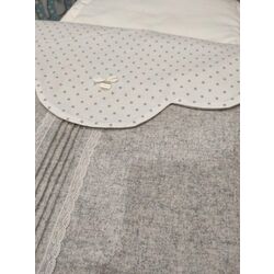 SACO COCHE 7207--LAINEGR UZTURRE. COCHECITOS-CARRICOCHES PARA BEBE SACOS Y TEXTILES DE CAPAZO SOBRE PUNTO . Color GRIS . 