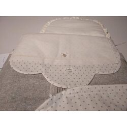 SACO COCHE 7207--LAINEGR UZTURRE. COCHECITOS-CARRICOCHES PARA BEBE SACOS Y TEXTILES DE CAPAZO SOBRE PUNTO . Color GRIS . 