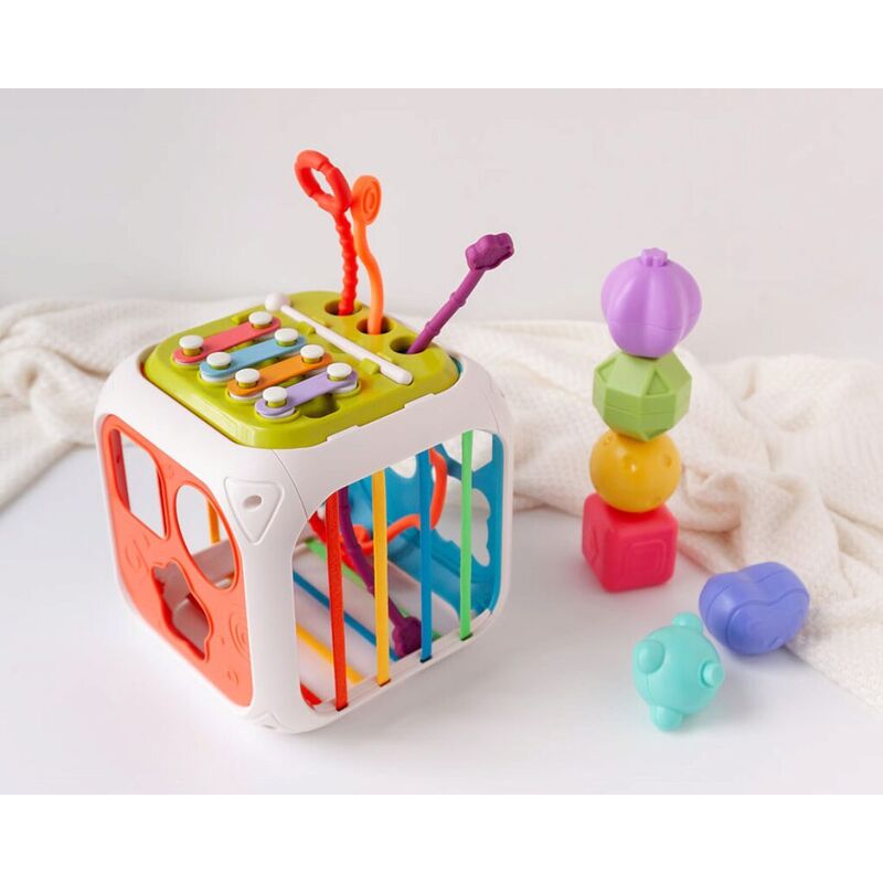3952 C/CUBO JUEGOS INFANTILES 15X15CM KIOKIDS. JUGUETES PARA BEBE - PRIMEROS ACCESORIOS DE TRICICLOS Y MOTOS . Color 0. 