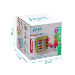 3952 C/CUBO JUEGOS INFANTILES 15X15CM KIOKIDS. JUGUETES PARA BEBE - PRIMEROS ACCESORIOS DE TRICICLOS Y MOTOS . Color 0. 