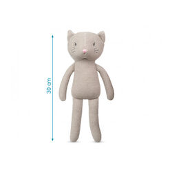 3106 GATO 30 CM ALGODÓN KIOKIDS. JUGUETES PARA BEBE - PELUCHES Y MUÑECOS . Color Blanco. 