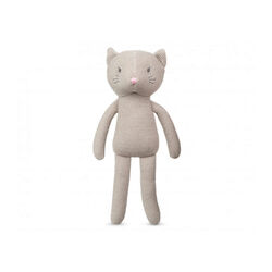 3106 GATO 30 CM ALGODÓN KIOKIDS. JUGUETES PARA BEBE - PELUCHES Y MUÑECOS . Color Blanco. 