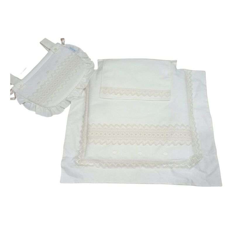 COLCHA CAPAZO MUÑECO + PANERA 3060 CHARI. JUGUETES PARA BEBE . Color Beige. 