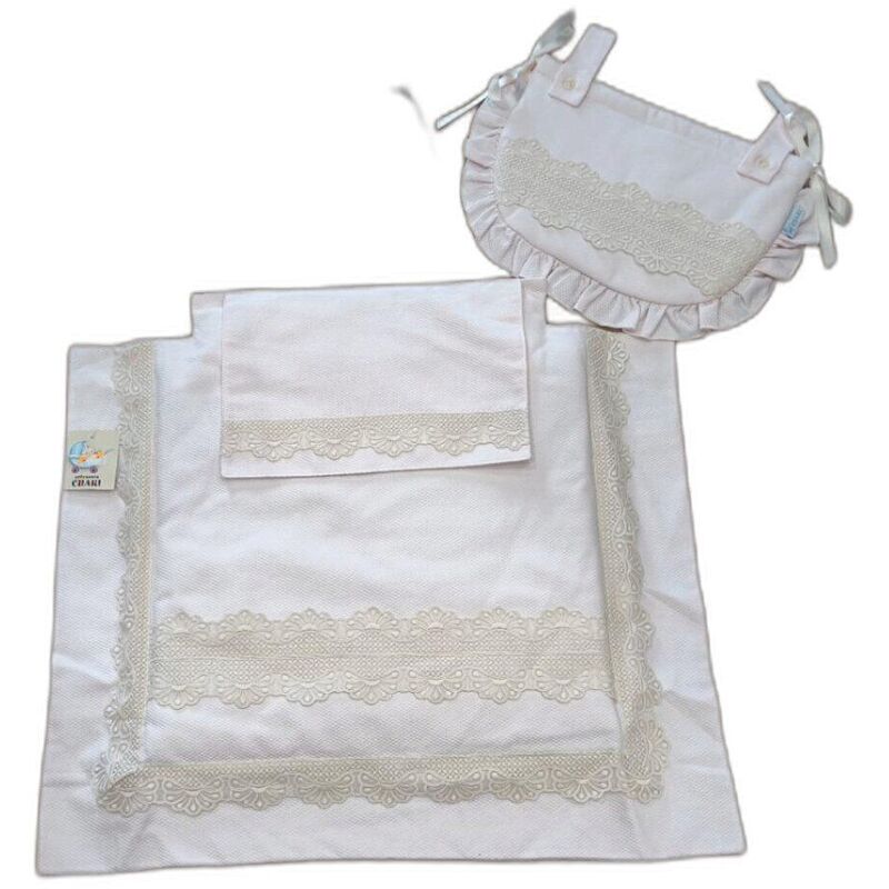 COLCHA CAPAZO MUÑECO + PANERA 3060 CHARI. JUGUETES PARA BEBE . Color Rosa. 