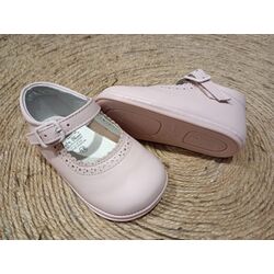 PEUCA MERCEDES ROSA 2603 BOX CON PRESUELA  LEON SHOES. ZAPATOS PARA BEBE - CALZADO Peuca de Niña verano ,Sandalias invierno