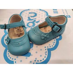PEUCA MERCEDITAS TURQUESA 2427 LEON SHOES. ZAPATOS PARA BEBE - CALZADO Peuca de Bautizo Niño OUTLET . CALZADO 16. 