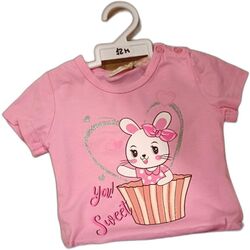 2090 Peto vaquero niña con camiseta rosa garvel. ROPA PARA BEBES ,PREMAMA Y COLEGIAL - DE 0 5 AÑOS INFANTIL VERANO NIÑA