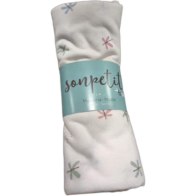 MBLI17 MUSELINA BAMBU LIBÉLULAS SONPETIT. COCHECITOS-CARRICOCHES PARA BEBE SACOS Y TEXTILES MUSELINAS GASAS . Color 0. 