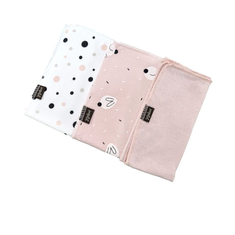 Pack Toallitas RABBIT Rosa / BURBUJA Rosa Sonpetit. COCHECITOS-CARRICOCHES PARA BEBE SACOS Y TEXTILES MUSELINAS GASAS . Color