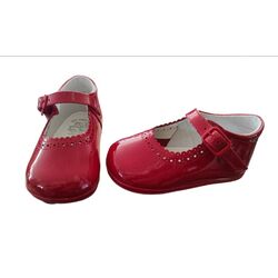 PEUCA 2603 CHAROL ROJO MERCEDITAS LEON SHOES. ZAPATOS PARA BEBE - CALZADO NIÑA OUTLET NIÑO . CALZADO 17. 