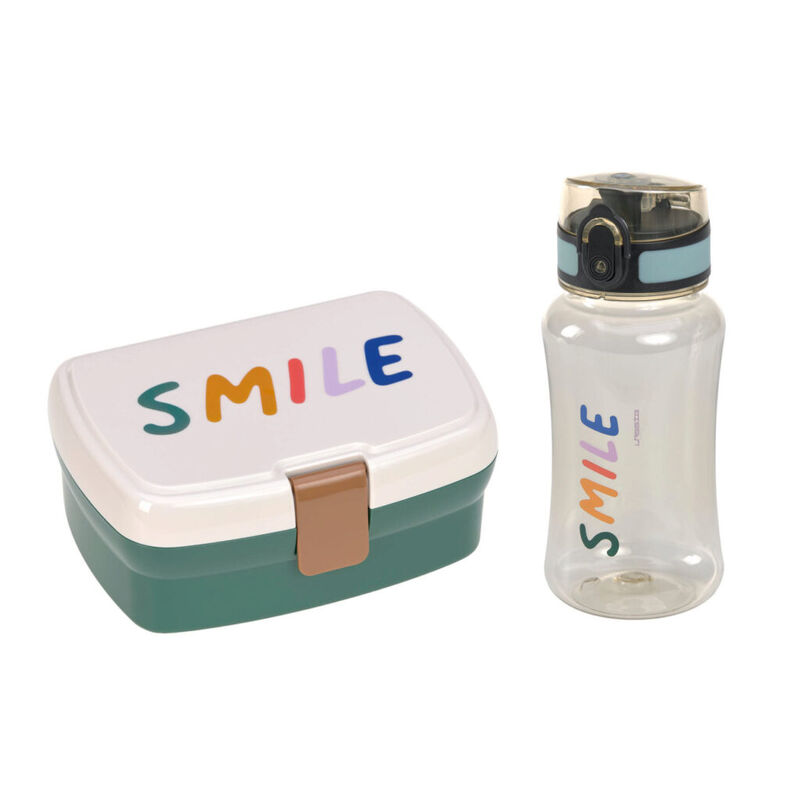 1210057181 LUNCHBOX+DRINK SMILE MILKY/OCEAN  OLMITOS. PUERICULTURA Y COMPLEMENTOS PARA BEBES - COMIDA TERMOS RECIPIENTES ROPA
