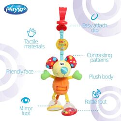 0101141 MI AMIGO DE PASEO MIMSY PLAYGRO. JUGUETES PARA BEBE - PELUCHES Y MUÑECOS PRIMEROS SONAJEROS . Color 0. 