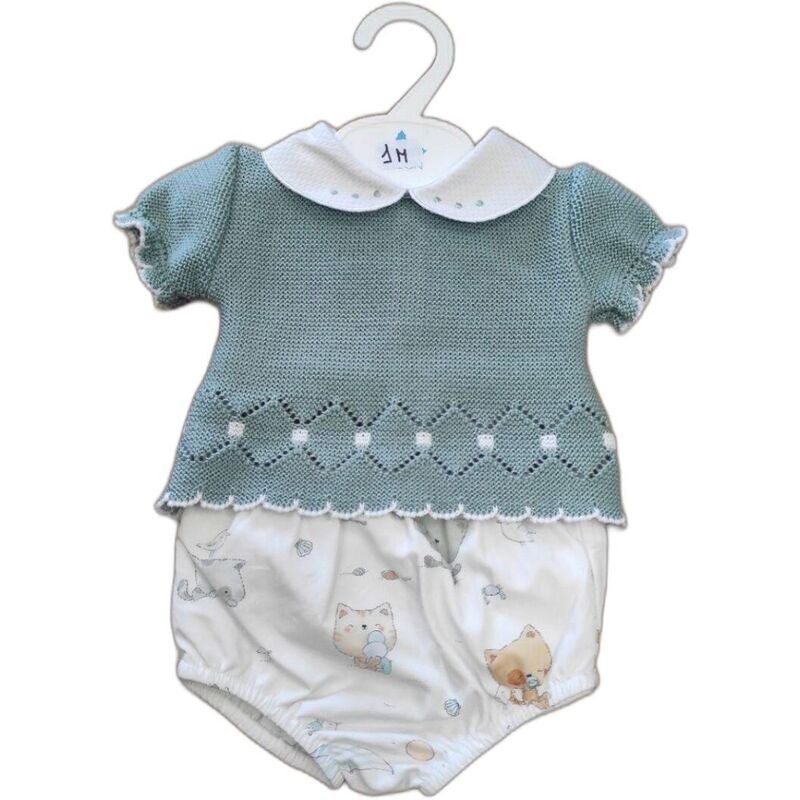 CONJUNTO 2 PIEZAS 24MC-168 SARDON. ROPA PARA BEBES ,PREMAMA Y COLEGIAL - DE 0 5 AÑOS INFANTIL VERANO . TALLAS 1M. 