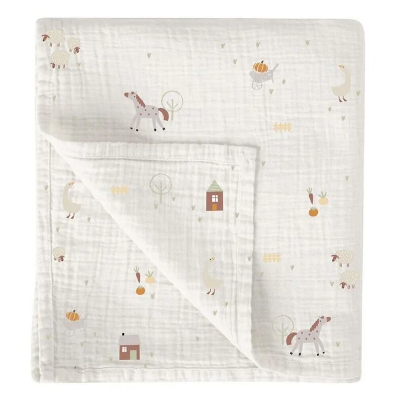 56452710 MUSELINA BAMBU 120X120 564 FARM 527 10 B/LINO BIMBIDREAMS. COCHECITOS-CARRICOCHES PARA BEBE SACOS Y TEXTILES MUSELINAS