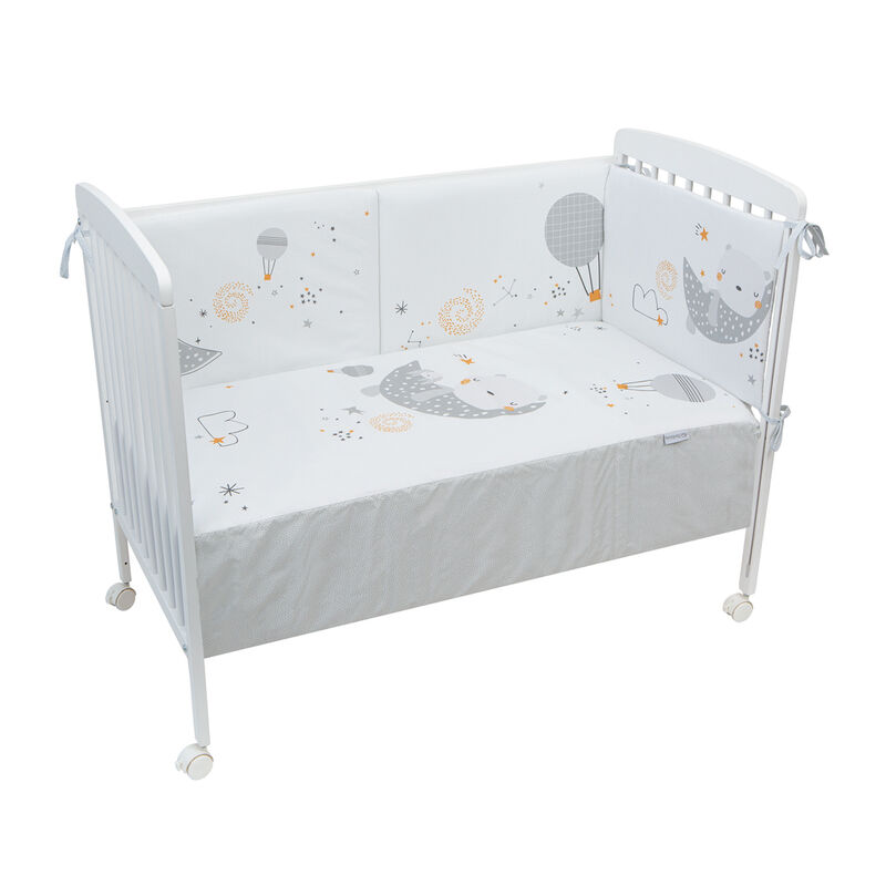 20260620 EDREDON+PROT.60X120 202 VOLARE 606 20 B/GRIS COIMASA. MOBILIARIO Y DECORACION PARA BEBE - ROPA CUNA MINICUNA EDREDONES