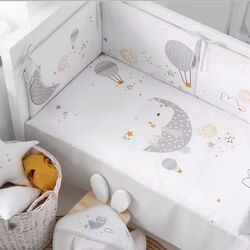 20260620 EDREDON+PROT.60X120 202 VOLARE 606 20 B/GRIS COIMASA. MOBILIARIO Y DECORACION PARA BEBE - ROPA CUNA MINICUNA EDREDONES