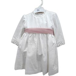 30321 Vestido de lino con lazo de tul Mikamama. ROPA PARA BEBES ,PREMAMA Y COLEGIAL - BAUTIZO Vestidos DE 0 5 AÑOS . TALLAS 2