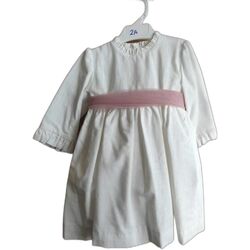 30321 Vestido de lino con lazo de tul Mikamama. ROPA PARA BEBES ,PREMAMA Y COLEGIAL - BAUTIZO Vestidos DE 0 5 AÑOS . TALLAS 2