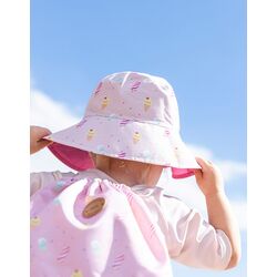 6410 Gorro solar reversible +50UV rosa helados Saro. ROPA PARA BEBES ,PREMAMA Y COLEGIAL - DE 0 5 AÑOS INTERIOR INFANTIL VERANO