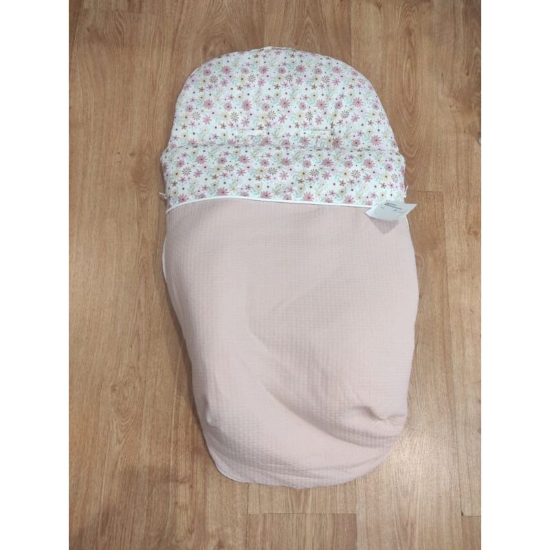 942/1001 Saco silla universal desenfundable con vivo punto flor grande Rapacinos. COCHECITOS-CARRICOCHES PARA BEBE SACOS Y