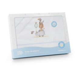 04324 TRIPTICO MINICUNA ESTAMPADO RINO-LEON+BROCHE INTERBABY. MOBILIARIO Y DECORACION PARA BEBE - ROPA CUNA MINICUNA SABANAS .