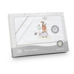 04324 TRIPTICO MINICUNA ESTAMPADO RINO-LEON+BROCHE INTERBABY. MOBILIARIO Y DECORACION PARA BEBE - ROPA CUNA MINICUNA SABANAS .