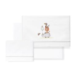 04324 TRIPTICO MINICUNA ESTAMPADO RINO-LEON+BROCHE INTERBABY. MOBILIARIO Y DECORACION PARA BEBE - ROPA CUNA MINICUNA SABANAS .