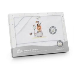 04324 TRIPTICO MINICUNA ESTAMPADO RINO-LEON+BROCHE INTERBABY. MOBILIARIO Y DECORACION PARA BEBE - ROPA CUNA MINICUNA SABANAS .