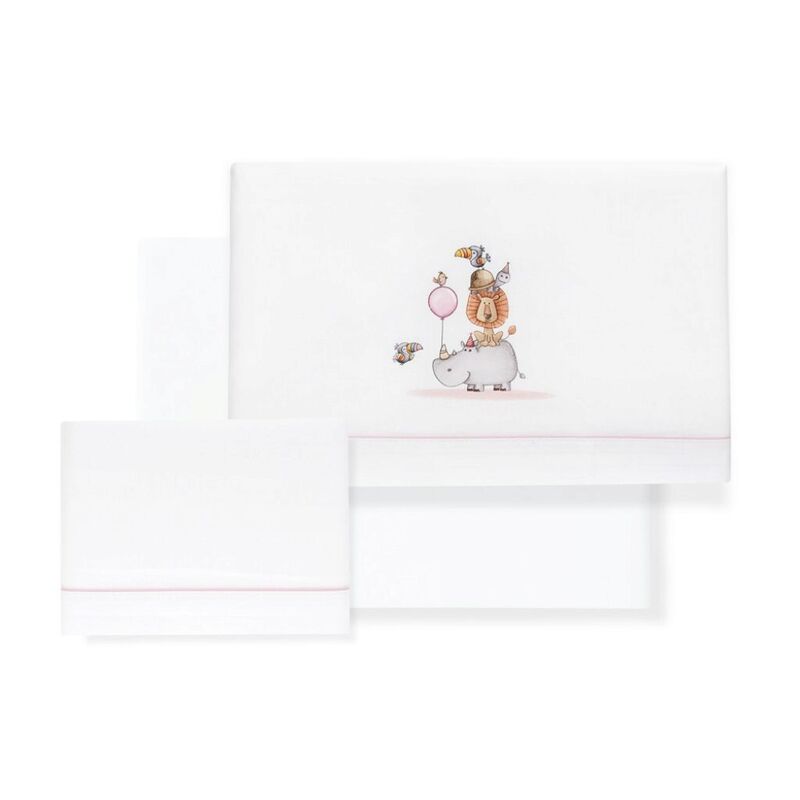 04324 TRIPTICO MINICUNA ESTAMPADO RINO-LEON+BROCHE INTERBABY. MOBILIARIO Y DECORACION PARA BEBE - ROPA CUNA MINICUNA SABANAS .