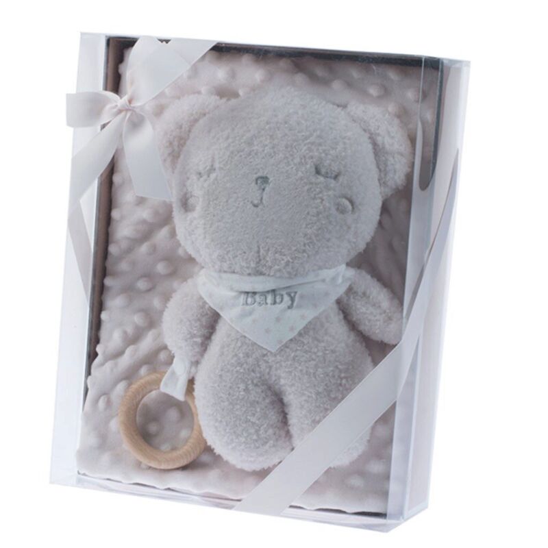 10767 Muñeco con manta 80x110 Gamberritos. JUGUETES PARA BEBE - PRIMEROS PELUCHES Y MUÑECOS COCHECITOS-CARRICOCHES SACOS