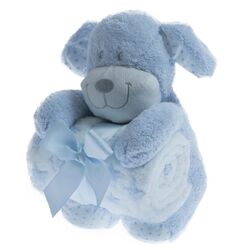 10861 Manta con muñeco perro de 80x110 gamberritos. JUGUETES PARA BEBE - PRIMEROS PELUCHES Y MUÑECOS COCHECITOS-CARRICOCHES